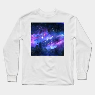 Galaxy Capricorn Star Sign Long Sleeve T-Shirt